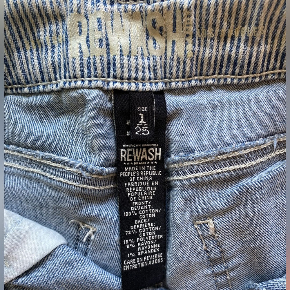 Rewash Patchwork Ripped Jean Shorts - Picture 3 of 3